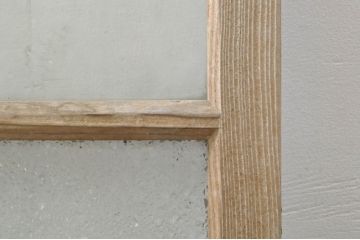 アンティーク建具　レトロ空間におすすめ!素朴な木味が魅力的なガラス窓2枚セット(引き戸、ガラス戸)(R-076340)