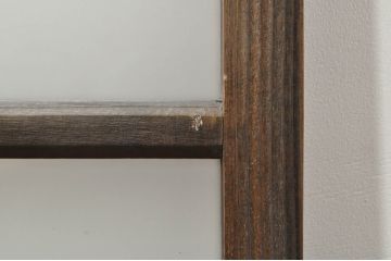 アンティーク建具　古い木味が魅力的なガラス窓2枚セット(引き戸、ガラス戸)(R-076341)