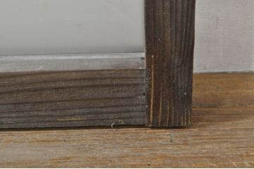 アンティーク建具　古い木味が魅力的なガラス窓2枚セット(引き戸、ガラス戸)(R-076341)