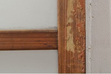 アンティーク建具　古い木味が魅力的なガラス窓2枚セット(引き戸、ガラス戸)(R-076341)