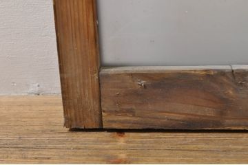 アンティーク建具　古い木味が魅力的なガラス窓2枚セット(引き戸、ガラス戸)(R-076341)