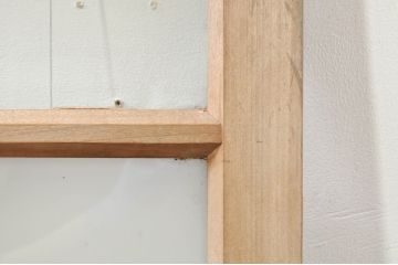 アンティーク建具　大正ロマン　ノスタルジックな雰囲気溢れるガラス窓2枚セット(引き戸、ガラス戸)(R-076342)