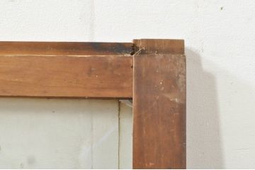 アンティーク建具　大正ロマン　ノスタルジックな雰囲気溢れるガラス窓2枚セット(引き戸、ガラス戸)(R-076342)