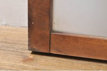 アンティーク建具　大正ロマン　ノスタルジックな雰囲気溢れるガラス窓2枚セット(引き戸、ガラス戸)(R-076342)