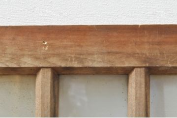 アンティーク建具　大正ロマン　ノスタルジックな雰囲気溢れるガラス窓1枚(引き戸、ガラス戸)(R-076343)
