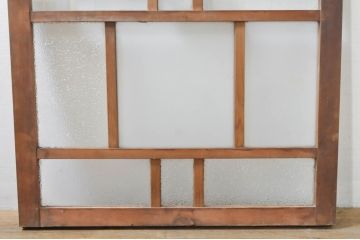 アンティーク建具　大正ロマン　ノスタルジックな雰囲気溢れるガラス窓1枚(引き戸、ガラス戸)(R-076343)