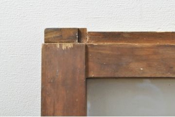 アンティーク建具　大正ロマン　ノスタルジックな雰囲気溢れるガラス窓1枚(引き戸、ガラス戸)(R-076343)