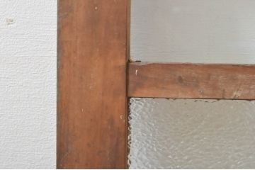 アンティーク建具　大正ロマン　ノスタルジックな雰囲気溢れるガラス窓1枚(引き戸、ガラス戸)(R-076343)