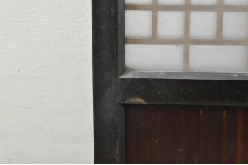 アンティーク建具　片面ガラス　上質な和の空間を演出する書院戸2枚セット(引き戸、窓)(R-076344)