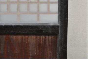 アンティーク建具　片面ガラス　上質な和の空間を演出する書院戸2枚セット(引き戸、窓)(R-076344)