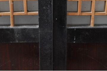 アンティーク建具　片面ガラス　上質な和の空間を演出する書院戸2枚セット(引き戸、窓)(R-076344)