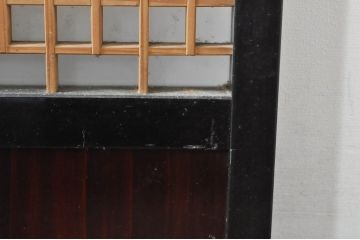 アンティーク建具　片面ガラス　上質な和の空間を演出する書院戸2枚セット(引き戸、窓)(R-076344)