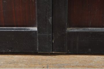 アンティーク建具　片面ガラス　上質な和の空間を演出する書院戸2枚セット(引き戸、窓)(R-076344)