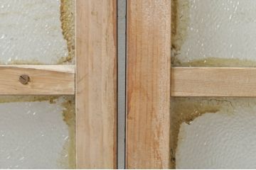 アンティーク建具　レトロな空間づくりにおすすめの両開き窓1対2枚セット(ガラス窓、ガラス戸、ガラス扉)(R-076345)