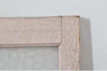 アンティーク建具　ペイント仕上げ限定　レトロな空間づくりにおすすめの両開き窓1対2枚セット(ガラス窓、ガラス戸、ガラス扉)(R-076346)