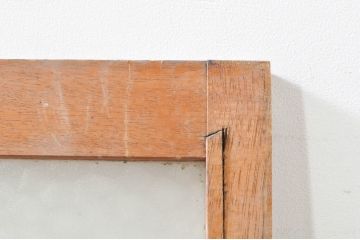 アンティーク建具　ペイント仕上げ限定　レトロな空間づくりにおすすめの両開き窓1対2枚セット(ガラス窓、ガラス戸、ガラス扉)(R-076346)