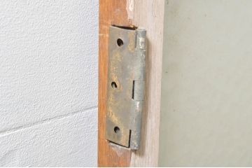 アンティーク建具　ペイント仕上げ限定　レトロな空間づくりにおすすめの両開き窓1対2枚セット(ガラス窓、ガラス戸、ガラス扉)(R-076347)
