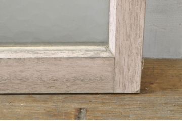 アンティーク建具　ペイント仕上げ限定　レトロな空間づくりにおすすめの両開き窓1対2枚セット(ガラス窓、ガラス戸、ガラス扉)(R-076347)