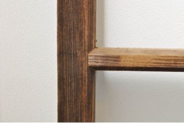 アンティーク建具　大正ロマン　古い木味が魅力的なガラス窓4枚セット(引き戸、ガラス戸)(R-076348)