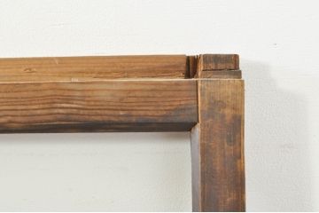 アンティーク建具　大正ロマン　古い木味が魅力的なガラス窓4枚セット(引き戸、ガラス戸)(R-076348)