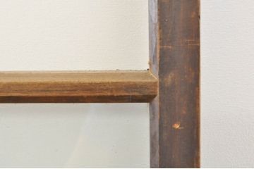 アンティーク建具　大正ロマン　古い木味が魅力的なガラス窓4枚セット(引き戸、ガラス戸)(R-076348)