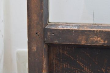 アンティーク建具　大正ロマン　古い木味が魅力的なガラス窓4枚セット(引き戸、ガラス戸)(R-076348)