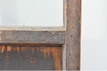 アンティーク建具　大正ロマン　古い木味が魅力的なガラス窓4枚セット(引き戸、ガラス戸)(R-076348)