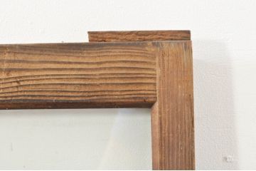アンティーク建具　大正ロマン　古い木味が魅力的なガラス窓3枚セット(引き戸、ガラス戸)(R-076349)