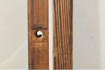 アンティーク建具　大正ロマン　古い木味が魅力的なガラス窓3枚セット(引き戸、ガラス戸)(R-076349)