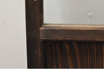 アンティーク建具　大正ロマン　古い木味が魅力的なガラス窓3枚セット(引き戸、ガラス戸)(R-076349)