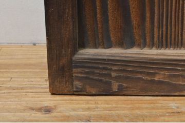 アンティーク建具　大正ロマン　古い木味が魅力的なガラス窓3枚セット(引き戸、ガラス戸)(R-076349)