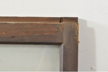 アンティーク建具　大正ロマン　古い木味が魅力的なガラス窓3枚セット(引き戸、ガラス戸)(R-076349)