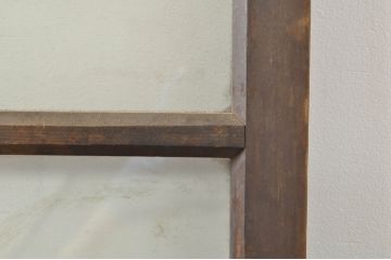アンティーク建具　大正ロマン　古い木味が魅力的なガラス窓3枚セット(引き戸、ガラス戸)(R-076349)