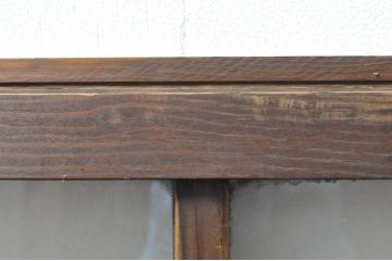 アンティーク建具　レトロ空間におすすめ!素朴な木味が魅力的なガラス窓4枚セット(引き戸、ガラス戸)(R-076350)