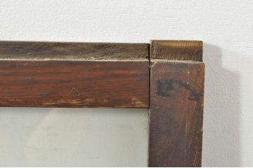 アンティーク建具　レトロ空間におすすめ!素朴な木味が魅力的なガラス窓4枚セット(引き戸、ガラス戸)(R-076350)