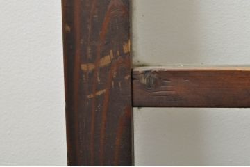 アンティーク建具　レトロ空間におすすめ!素朴な木味が魅力的なガラス窓4枚セット(引き戸、ガラス戸)(R-076350)