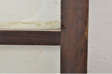 アンティーク建具　レトロ空間におすすめ!素朴な木味が魅力的なガラス窓4枚セット(引き戸、ガラス戸)(R-076350)