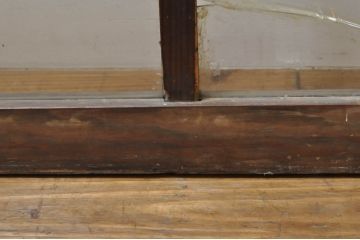 アンティーク建具　レトロ空間におすすめ!素朴な木味が魅力的なガラス窓4枚セット(引き戸、ガラス戸)(R-076350)