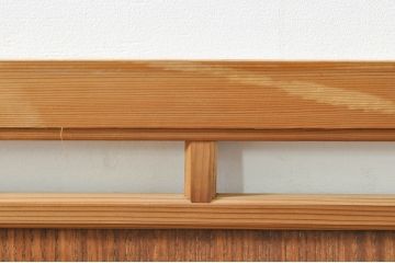 ビンテージ建具　波千鳥のデザインが上品な彫刻欄間2枚セット(明り取り、明かり取り、ヴィンテージ)(R-076351)