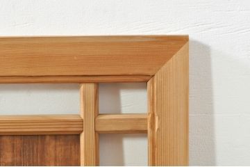 ビンテージ建具　波千鳥のデザインが上品な彫刻欄間2枚セット(明り取り、明かり取り、ヴィンテージ)(R-076351)