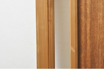 ビンテージ建具　波千鳥のデザインが上品な彫刻欄間2枚セット(明り取り、明かり取り、ヴィンテージ)(R-076351)