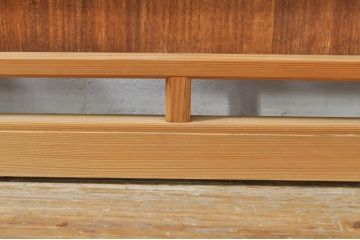 ビンテージ建具　波千鳥のデザインが上品な彫刻欄間2枚セット(明り取り、明かり取り、ヴィンテージ)(R-076351)