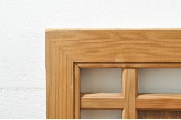 ビンテージ建具　波千鳥のデザインが上品な彫刻欄間2枚セット(明り取り、明かり取り、ヴィンテージ)(R-076351)