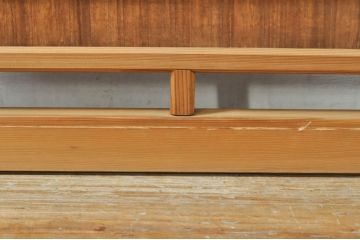 ビンテージ建具　波千鳥のデザインが上品な彫刻欄間2枚セット(明り取り、明かり取り、ヴィンテージ)(R-076351)