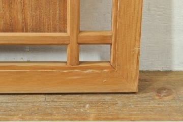 ビンテージ建具　波千鳥のデザインが上品な彫刻欄間2枚セット(明り取り、明かり取り、ヴィンテージ)(R-076351)