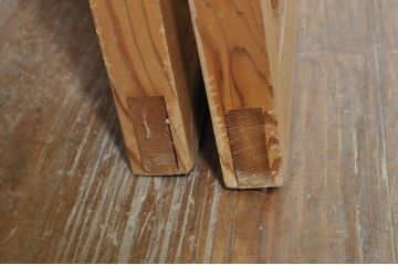 ビンテージ建具　波千鳥のデザインが上品な彫刻欄間2枚セット(明り取り、明かり取り、ヴィンテージ)(R-076351)
