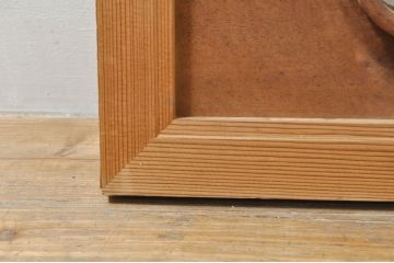 アンティーク建具　井波彫刻　巧記富吉作　繊細な四君子(蘭・菊・梅・竹)のデザインが目を惹く両面彫刻欄間2枚セット(R-076354)