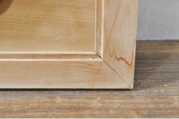 アンティーク建具　井波彫刻　壽山作　松の木と風情ある風景の図柄が美しい両面彫刻欄間2枚セット(明かり取り、明り取り)(R-076355)