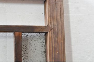 アンティーク建具　大正ロマン　ノスタルジックな雰囲気漂う色ガラス入り明かり取り2枚セット(明り取り、ガラス欄間)(R-076356)