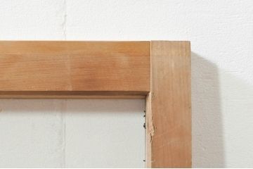 アンティーク建具　かわいらしい波千鳥の透かし彫り入り欄間2枚セット(明り取り、明かり取り)(R-076357)